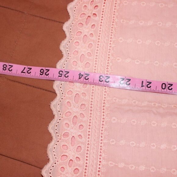 NWT Liv Los Angeles  Anthropologie Eyelet Blush. Top Women Size Large - Picture 11 of 11